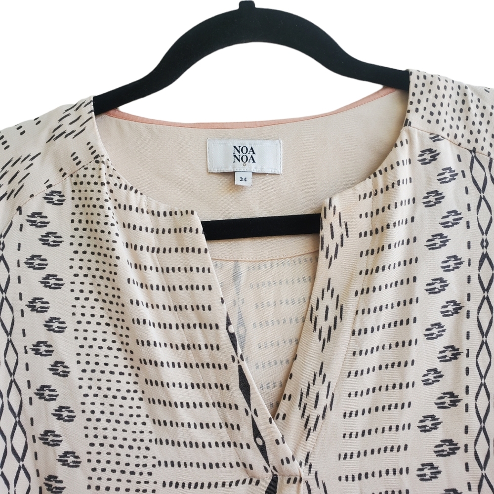Noa Noa Cream Geometric Swing Dress - Picture 5 of 7